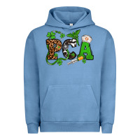 Pigment Pebble Blue St. Patrick's Day PCA Urban Hoodie - OliviaCreatesArt