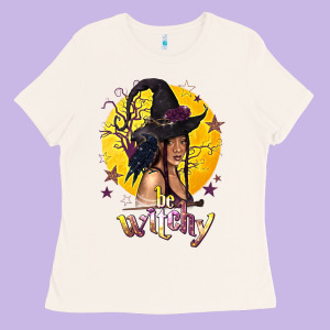 Be Witchy Black Witch Ladies Tee Designed By Texasbilliewilder
