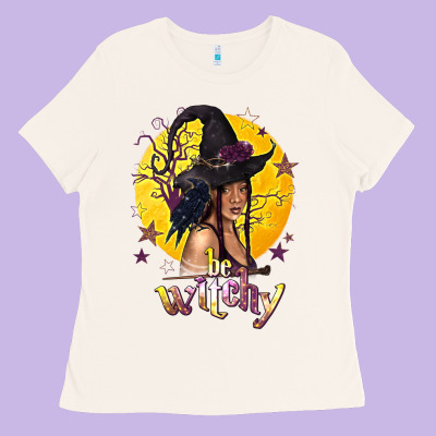 Be Witchy Black Witch Ladies Tee Designed By Texasbilliewilder