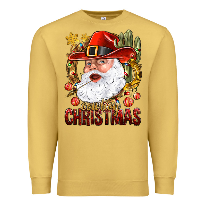Cowboy Christas Santa Premium Sweatshirt by NancyCooperArtShop | Teevron