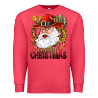 Cardinal Cowboy Christas Santa Premium Sweatshirt - NancyCooperArtShop