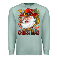 Seafoam Cowboy Christas Santa Premium Sweatshirt - NancyCooperArtShop