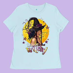 Be Witchy Black Witch Ladies Tee Designed By Texasbilliewilder