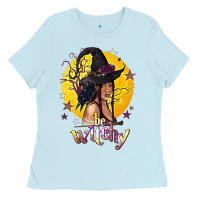 Baby Blue Be Witchy Black Witch Ladies Tee - texasbilliewilder