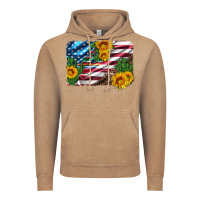 Vintage Coffee usa flag and sunflower serape leopard and cactus Vintage Hoodie - Artiststas