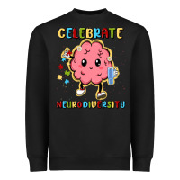 Black celebrate neurodiversity Heavyweight Sweatshirt - MaliasSmallBusiness