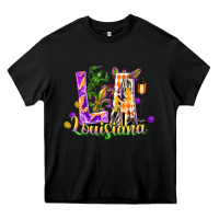 Black louisiana la mardi gras Heavy Core Tee - FaDigitalArtStudio