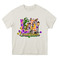 Cream louisiana la mardi gras Heavy Core Tee - FaDigitalArtStudio