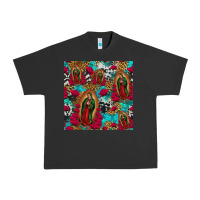 Pigment Black lady of guadalupe western seamless Urban Heavy Tee - Jasminsmagicworld