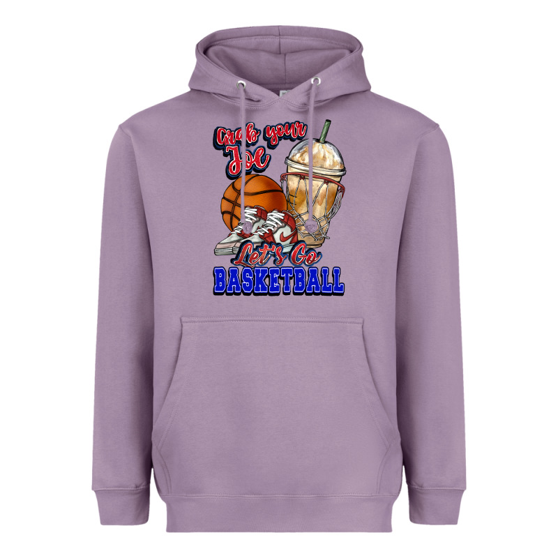 Grab Your Joe Let's Go Basketball Heavyweight Hoodie by NancyCooperArtShop | Teevron