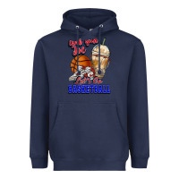 Navy Grab your joe let's go Basketball Heavyweight Hoodie - NancyCooperArtShop