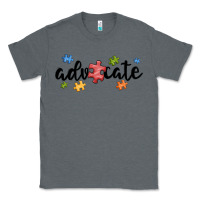 Charcoal Heather advocate autism Classic Tee - MaliasSmallBusiness