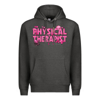 Charcoal Heather breast cancer physical therapist Premium Hoodie - texasbilliewilder