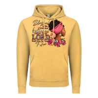 Vintage Mustard Blessed is she who has believed afro woman Vintage Hoodie - RanaPortraitStore