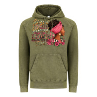 Vintage Olive Blessed is she who has believed afro woman Vintage Hoodie - RanaPortraitStore