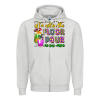 Dove Grey if i'm not on the floor pour me one more Zipper Hoodie - LillyAllenDesigns
