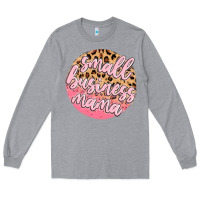 Heather Grey small business mama Long Sleeve Tee - MaliasSmallBusiness