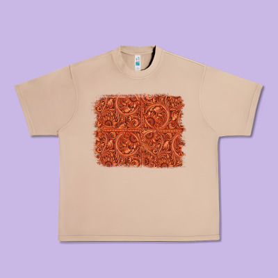 Serape Turquoise  Leather Background Urban Heavy Tee Designed By Jasminsmagicworld