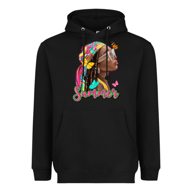 Summer Afro Heavyweight Hoodie by NancyCooperArtShop | Teevron