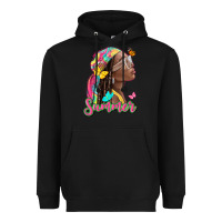 Black summer afro Heavyweight Hoodie - NancyCooperArtShop