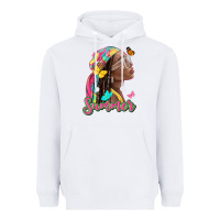 White summer afro Heavyweight Hoodie - NancyCooperArtShop