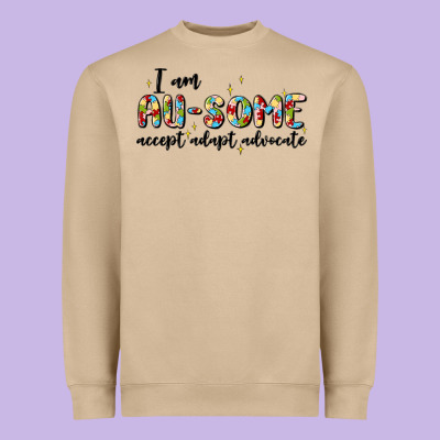 I Am Au Some Heavyweight Sweatshirt Designed By Maliassmallbusiness