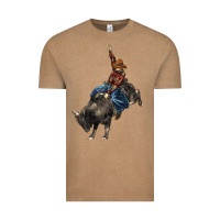 Vintage Coffee western rodeo bullfighter Vintage Tee - BarkalooDesign