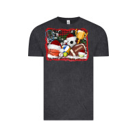 Vintage Black christmas sports background Vintage Tee - AdoDesignShop