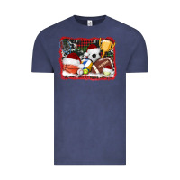 Vintage Denim christmas sports background Vintage Tee - AdoDesignShop