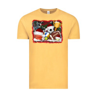 Vintage Mustard christmas sports background Vintage Tee - AdoDesignShop