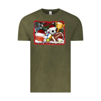 Vintage Olive christmas sports background Vintage Tee - AdoDesignShop
