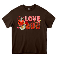 Chocolate Brown love bug Heavy Core Tee - FaDigitalArtStudio