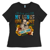 Black i'll love you tillmy lungs give out i ain't lyin' Ladies Tee - Zillion Design Studio