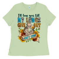 Matcha i'll love you tillmy lungs give out i ain't lyin' Ladies Tee - Zillion Design Studio