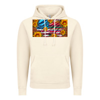 Vintage Artic usa flag and serape with leopard and sunflowers license plate Vintage Hoodie - Artiststas