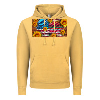 Vintage Mustard usa flag and serape with leopard and sunflowers license plate Vintage Hoodie - Artiststas
