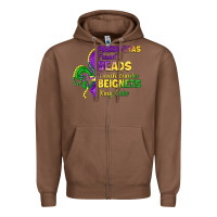 Chestnut mardi gras parades beads french quarter beignets k Zipper Hoodie - LillyAllenDesigns