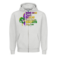 Dove Grey mardi gras parades beads french quarter beignets k Zipper Hoodie - LillyAllenDesigns