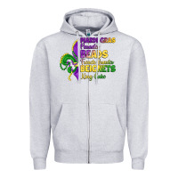 Heather Grey mardi gras parades beads french quarter beignets k Zipper Hoodie - LillyAllenDesigns