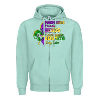 Seafoam mardi gras parades beads french quarter beignets k Zipper Hoodie - LillyAllenDesigns