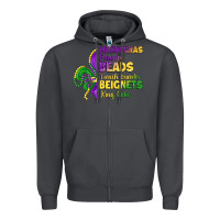 Smoke mardi gras parades beads french quarter beignets k Zipper Hoodie - LillyAllenDesigns