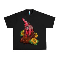 Black rooster sunflower Urban Heavy Tee - BarkalooDesign