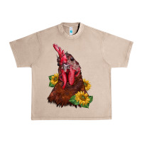 French Oak rooster sunflower Urban Heavy Tee - BarkalooDesign