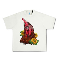 Pistachio rooster sunflower Urban Heavy Tee - BarkalooDesign