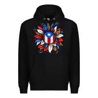 Black puerto rico sunflower Premium Hoodie - texasbilliewilder