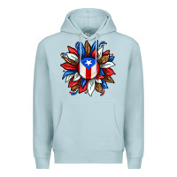 Blue Mist puerto rico sunflower Premium Hoodie - texasbilliewilder
