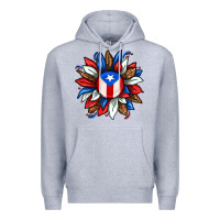 Heather Grey puerto rico sunflower Premium Hoodie - texasbilliewilder