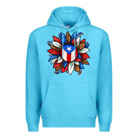 Ocean Blue puerto rico sunflower Premium Hoodie - texasbilliewilder