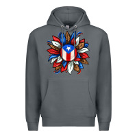 Rock puerto rico sunflower Premium Hoodie - texasbilliewilder