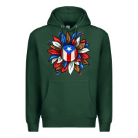 Sports Green puerto rico sunflower Premium Hoodie - texasbilliewilder